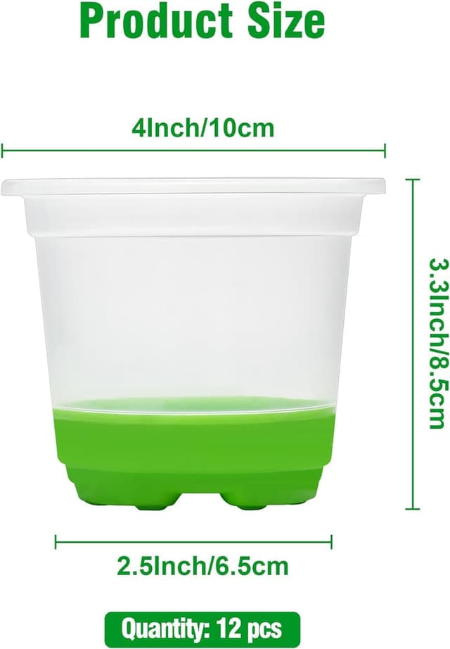 Thumbnail 3 de MIXC Anzuchttöpfe 24 Stück 10 cm Transparent