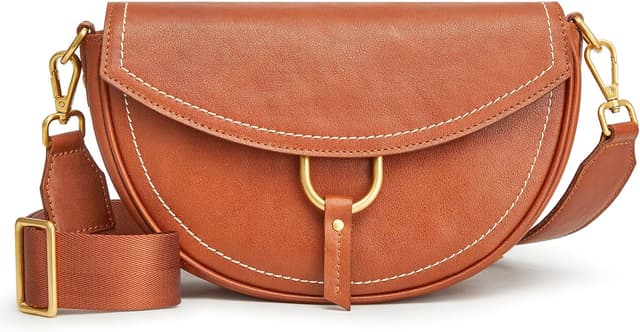Detalle de S-ZONE Top Grain Leather Crossbody 6.7
