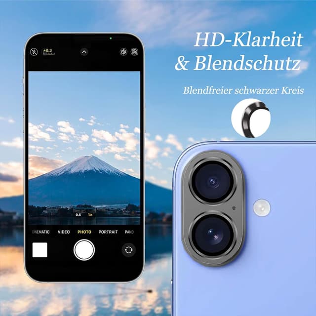 Thumbnail 3 de Kameraschutz für iPhone 16 6,1 Zoll 2 Stück