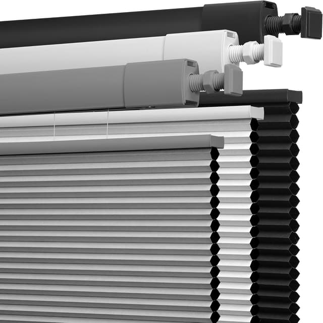 Detalle de Boolegon No Drill No Tools Cellular Shades (Top Down Bottom Up) — Cordless Blackout-Light Gray, 34" W x 64" H