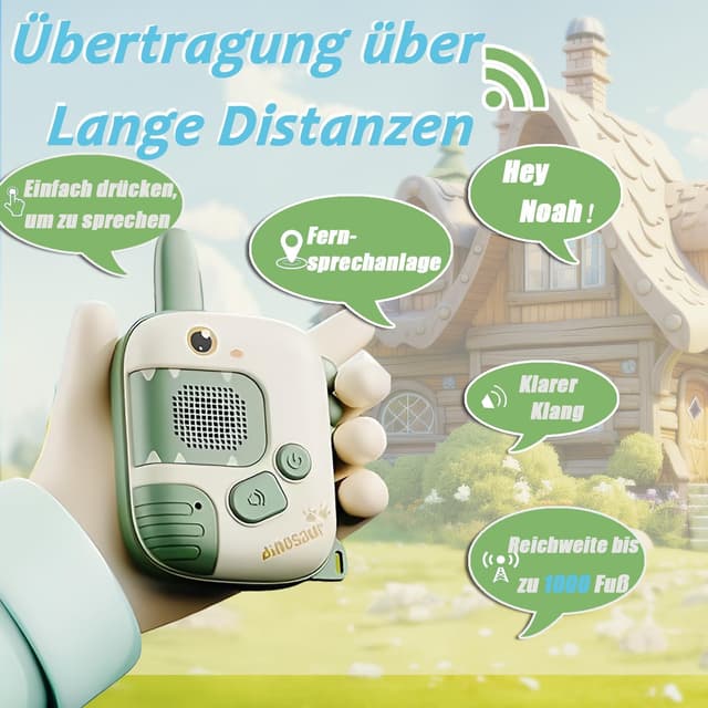 Detalle 1 de Walkie Talkie Kinder Dinosaurier ab 3 Jahren