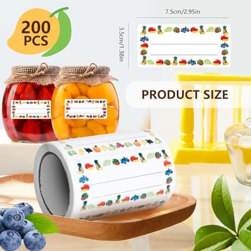 Thumbnail 1 de AiQInu Etichette adesive per marmellate 200 pezzi 🏷