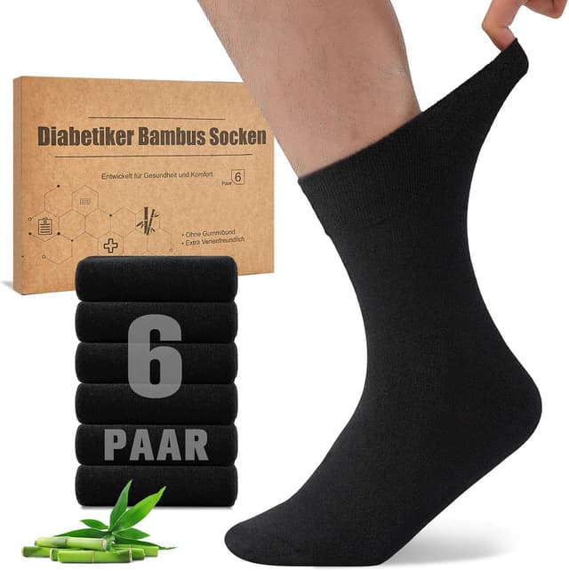 Detalle de Niorasen Bambus-Diabetikersocken 6 Paar