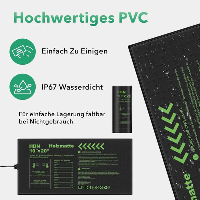 Thumbnail 2 de HBN Heizmatte 52 x 25 cm Thermostat