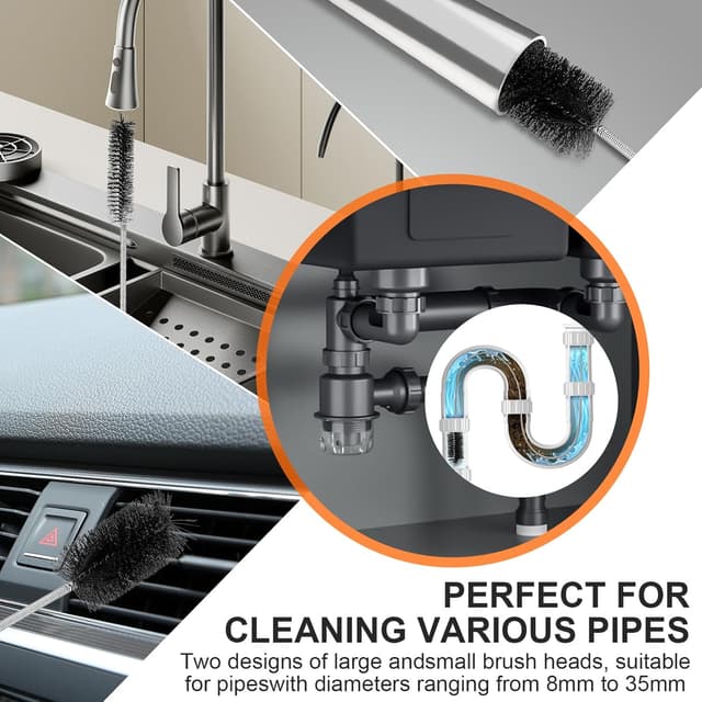 Detalle 2 de Drain Unblocker Cleaner Brush Tool 4PCS