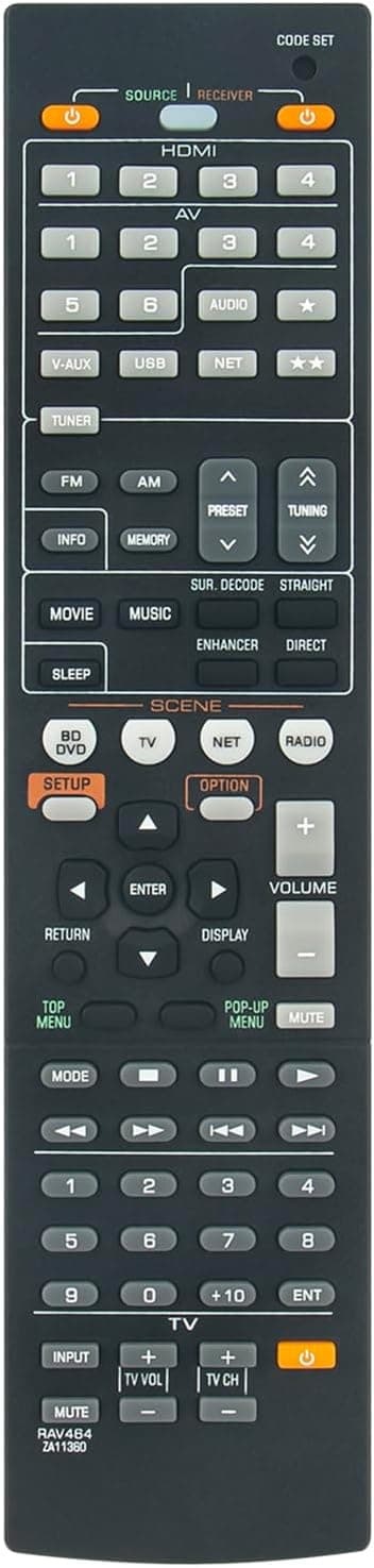 Detalle de VINABTY RAV464 ZA11360 Fernbedienung für Yamaha HTR-4065