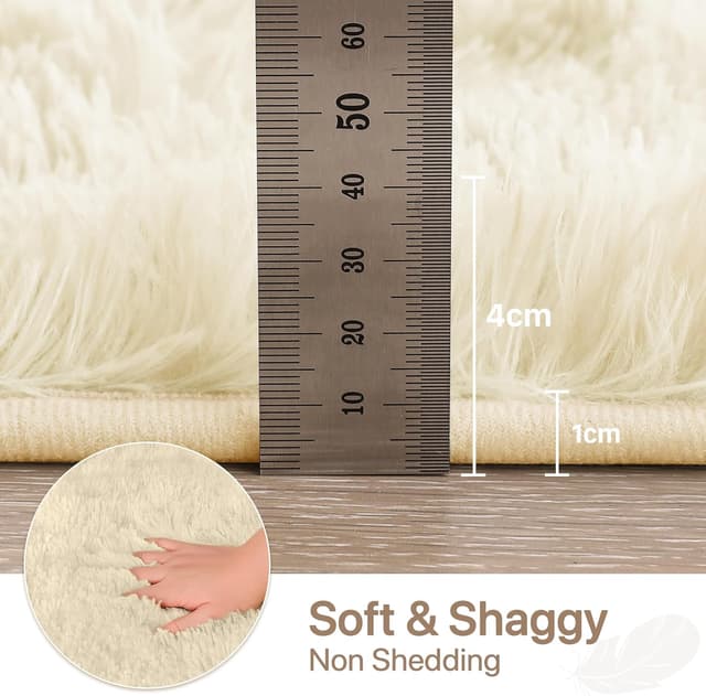 Detalle 2 de BEIMO Tapis Shaggy 120 cm rond