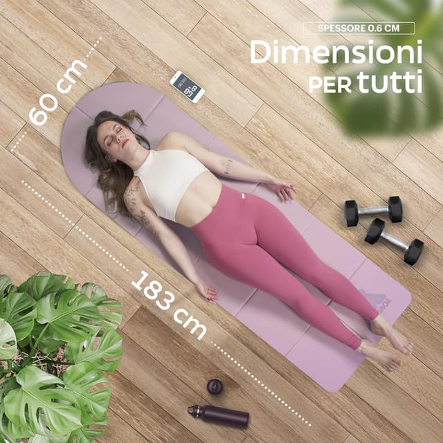 Thumbnail 3 de YoVibe Tappetino Yoga Antiscivolo Professionale 183x60 cm