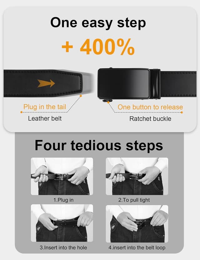 Thumbnail 2 de JUKMO Gürtel Herren 35 mm Ledergürtel