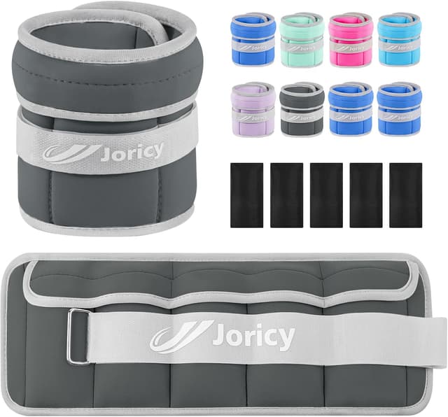 Detalle de Adjustable Ankle Weights (1–12/20 LBS) Pair for Walking, Running, Training & Rehab