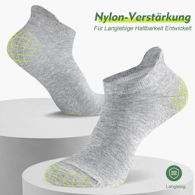 Detalle 2 de SockWaddles 10 Paar Sneaker Socken für Herren & Damen – atmungsaktiv, feuchtigkeitsableitend, kurz