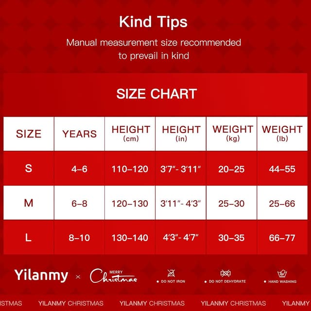 Thumbnail 6 de Yilanmy Weihnachts-Strumpfhose für Mädchen (2er-Pack), rot mit Weihnachtsmotiven