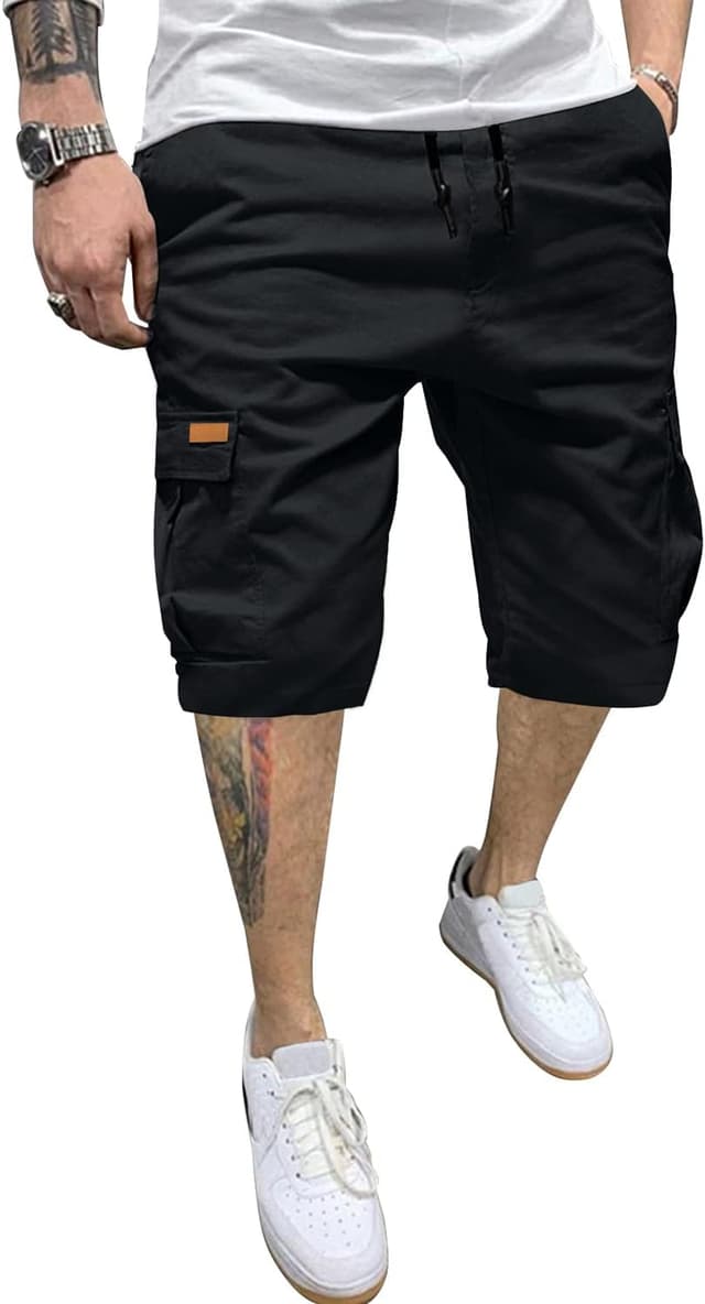 Detalle de JMIERR Mens Cargo Shorts with 6 Pockets