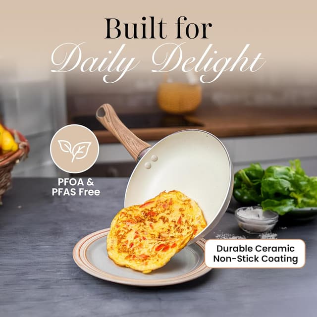 Detalle 2 de Non stick cookware set by Nuovva 8 piece