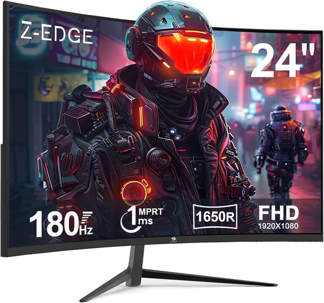 Detalle de Z-Edge 24 Zoll Curved Gaming-Monitor (180 Hz, 1 ms MPRT, FreeSync, VA) – UG24, Full HD