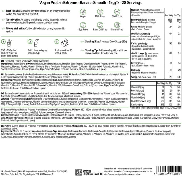 Thumbnail 4 de Protein Works Proteína Vegana Extreme 1kg 🌱