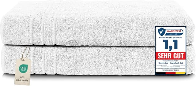 Detalle de Komfortec Serviettes de Sauna 80 x 200 cm đź§–