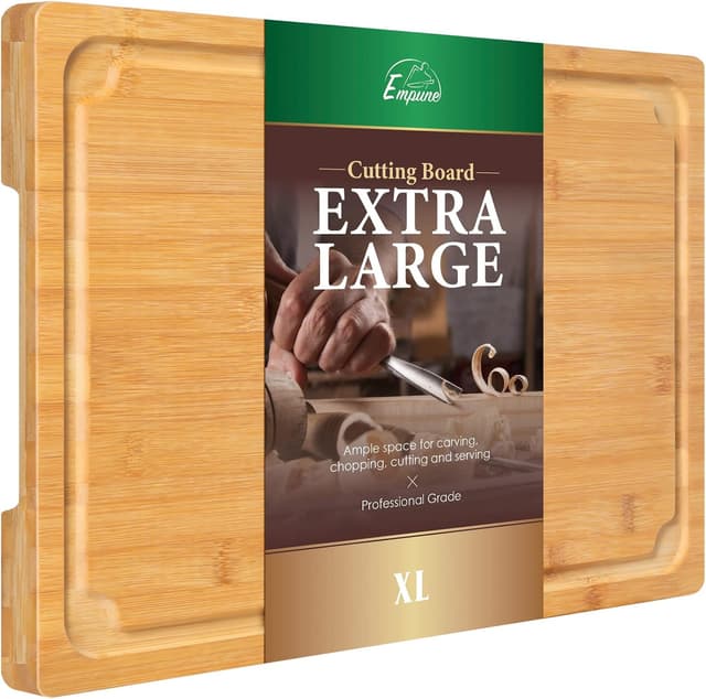 Imagen de Extra Large Bamboo Cutting Board, 17.6" ⚙ en OfertitasTOP