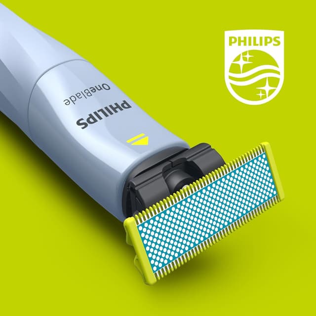 Detalle 2 de Philips OneBlade First Shave QP1324/30 : système hybride de rasage pour adolescents, étanche