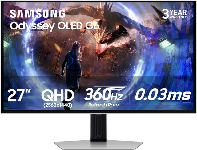 Detalle de Samsung Odyssey G6 27" QHD 360Hz Gaming Monitor