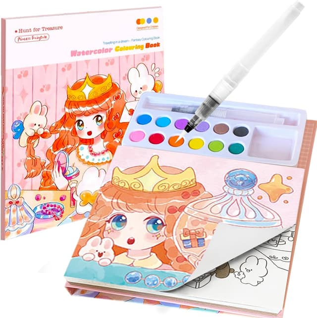 Thumbnail 6 de Aannanl Libro da Colorare con Acqua 24 pagine