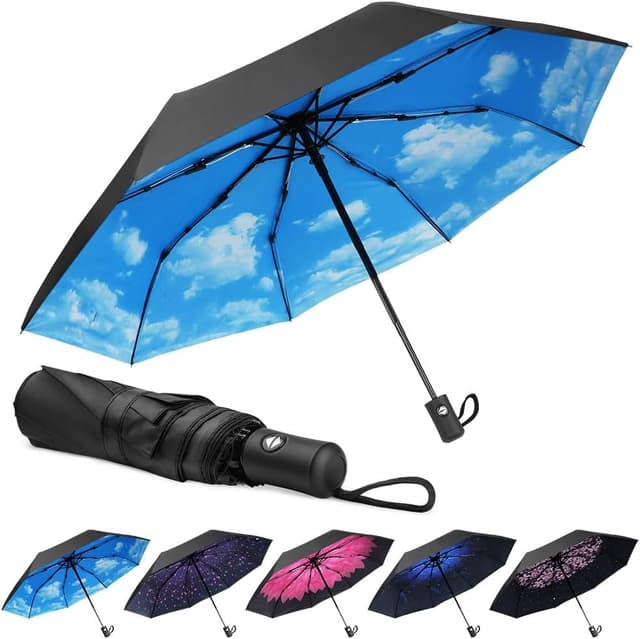 Detalle de Aolso Ombrello Pieghevole Antivento 8 stecche 🌂