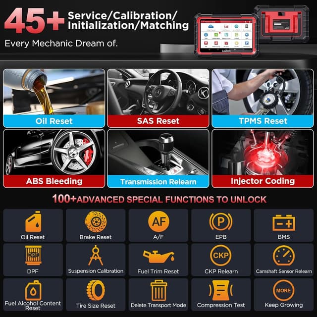 Detalle de LAUNCH X431 Pro Elite OBD2 Diagnostic Tool (Bi-Directional, ECU Coding & 38+ Service Functions)