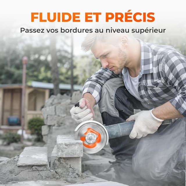 Detalle 2 de BAUBECK – Lot de 2 disques diamant 115 mm pour pierre et béton, compatibles avec meuleuses d’angle