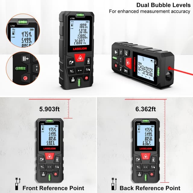 Detalle de LASELION LT50 50m laser distance meter