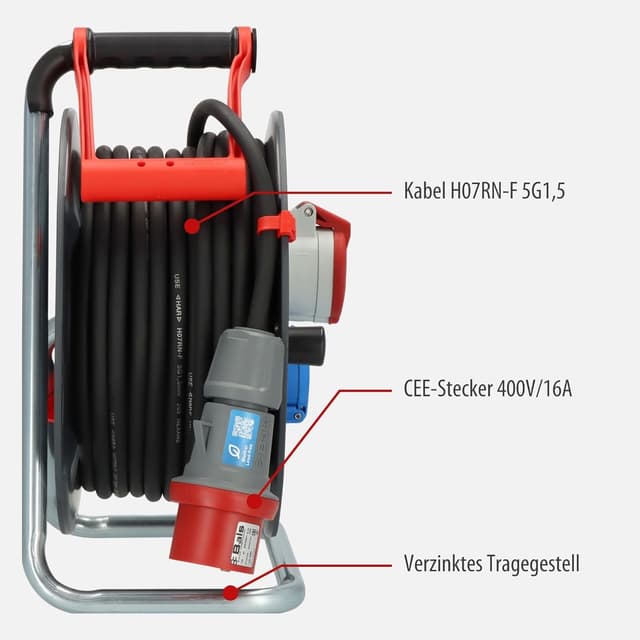 Detalle de Brennenstuhl Garant Avvolgicavo CEE 1 V2 IP44 30 m