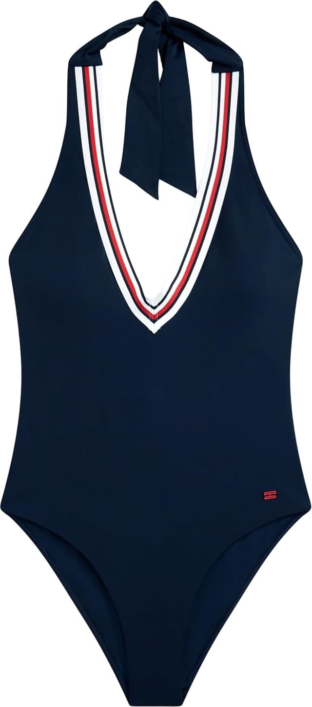 Detalle de Tommy Hilfiger Halter RP Op UW0UW06356 costume da bagno profondo donna a taglio halter