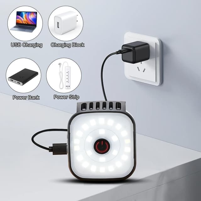 Detalle 2 de Yuragim LED Clip Lampe (2 Stück) USB-wiederaufladbares Lauflicht mit 4 Modi