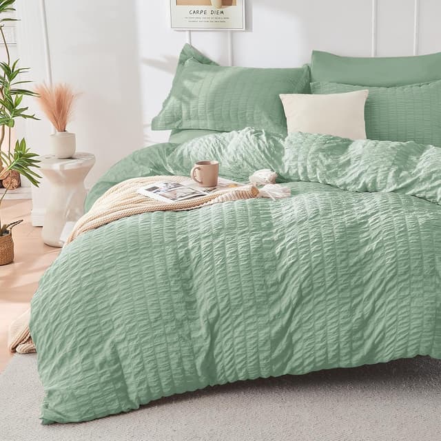 Thumbnail 1 de HYMOKEGE Queen Comforter Set 7-Piece Sage Green