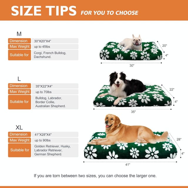 Thumbnail 6 de Yaning Large Dog Bed (89x56x10cm) with Removable Washable Cover and Anti-Slip Base