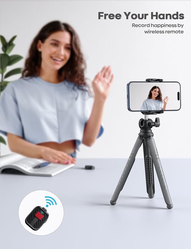 Detalle de Lamicall 2025 mini flexible phone tripod