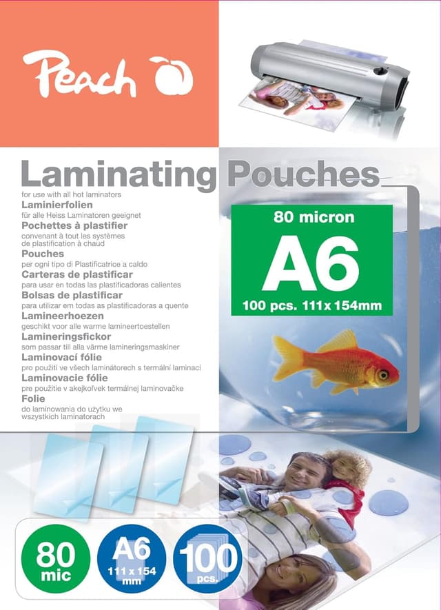 Detalle 2 de Peach A6 Laminierfolie 80 mic, 100 Pouches