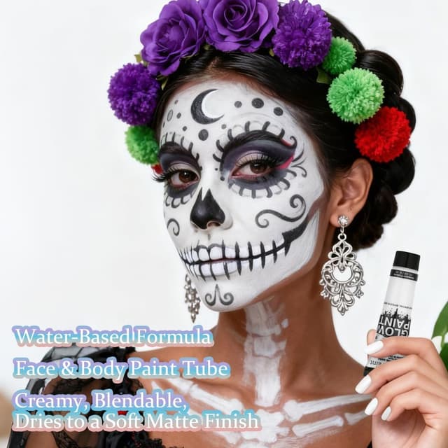 Thumbnail 6 de AOOWU tubi pittura viso e corpo 25 ml bianco opaco, pronto all’uso