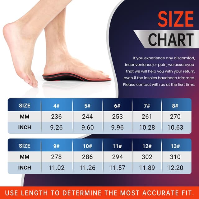 Thumbnail 5 de PCSsole Orthopädische Einlegesohlen 1,4 Zoll Fußgewölbe