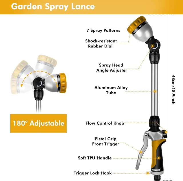 Thumbnail 1 de RESTMO 48cm Watering Lance with 7 Sprays