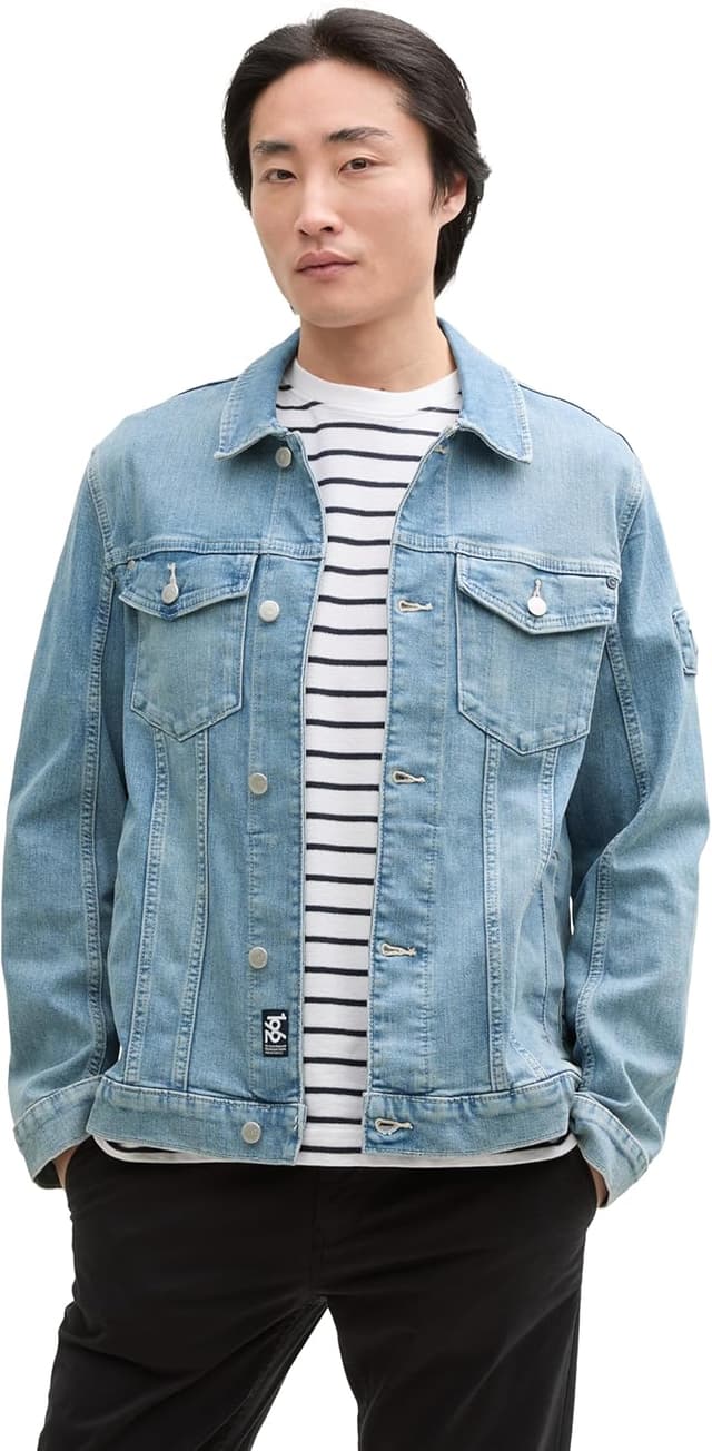 Detalle de TOM TAILOR giacca di jeans da uomo: comfort e vestibilità su misura