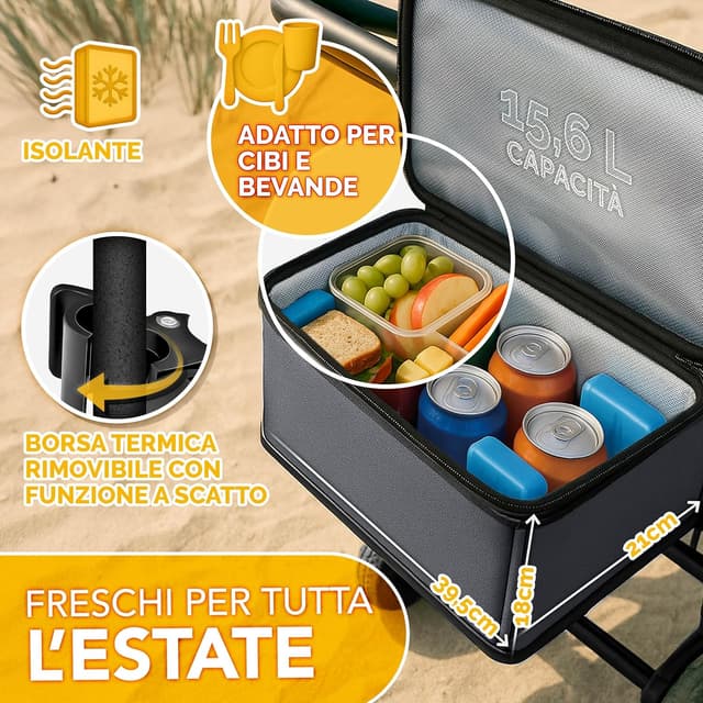 Thumbnail 5 de TRESKO Carrello pieghevole con tetto 150 kg