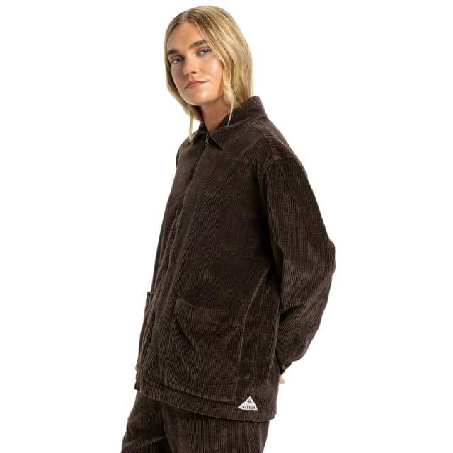 Detalle 2 de Quiksilver Payarawa: camisa de mujer de pana con cremallera y look vintage