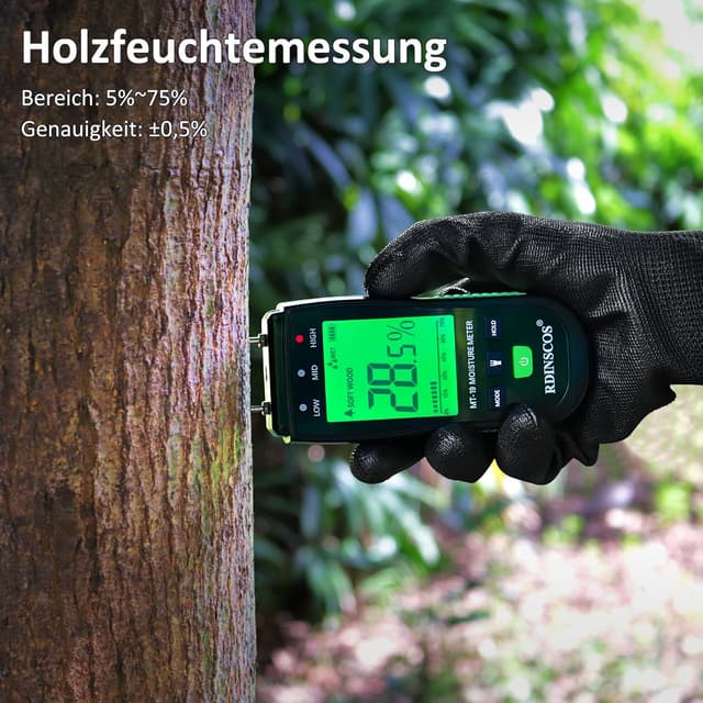 Thumbnail 1 de RDINSCOS Damp Meter Moisture Detector for Wood & Walls