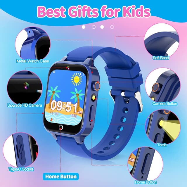 Thumbnail 4 de YEDASAH Smartwatch per Bambini 39 giochi