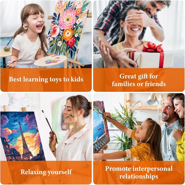 Thumbnail 6 de Forest Mountain paint by numbers kit 16x20in