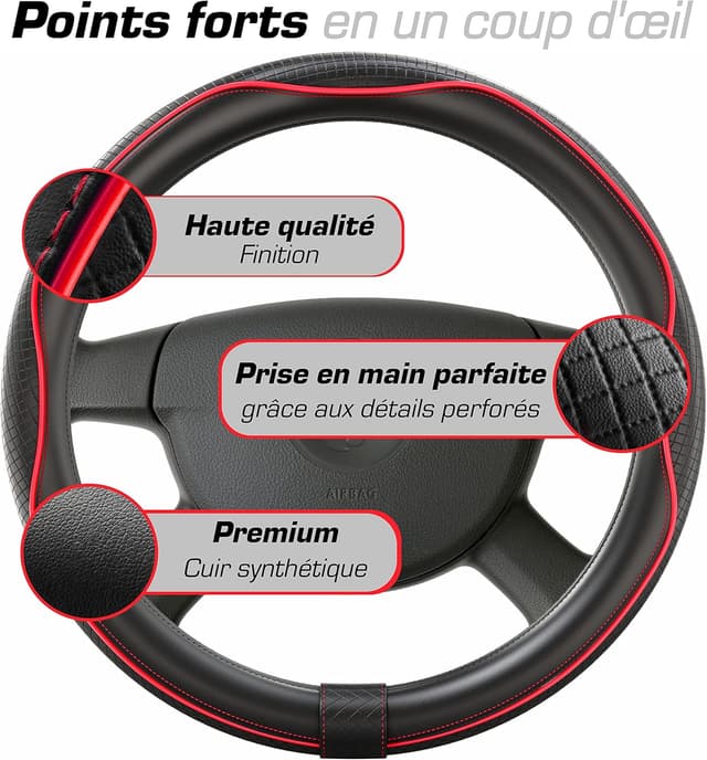 Detalle 2 de Upgrade4cars Couvre Volant 37-38 cm