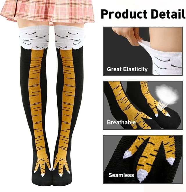 Thumbnail 2 de Abnaok 3-Pack Chicken Leg Socks 19.7"