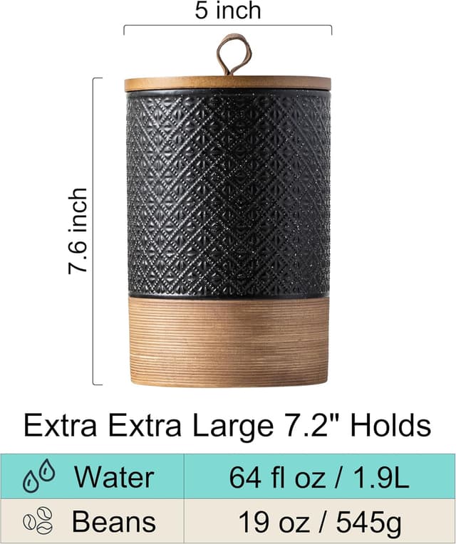 Thumbnail 2 de Miamolo Large Ceramic Coffee Canister 64 fl oz