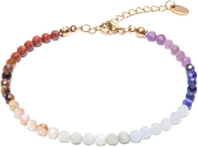 Detalle de BERGERLIN 7 Chakra Armband mit Naturstein