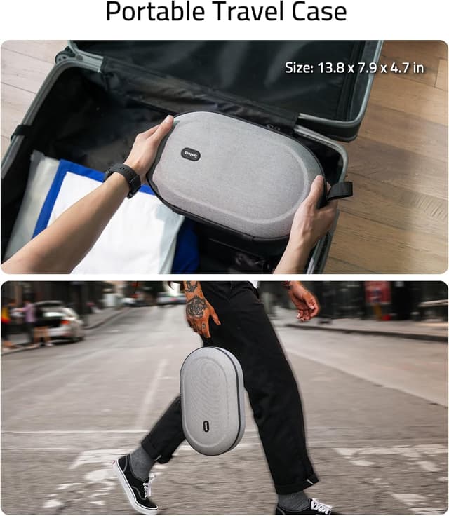 Detalle de Syntech hard carrying case for Meta Quest 3S/3/Quest 2, Pico 4 and Vision Pro – with elite strap storage (touch controllers not included)